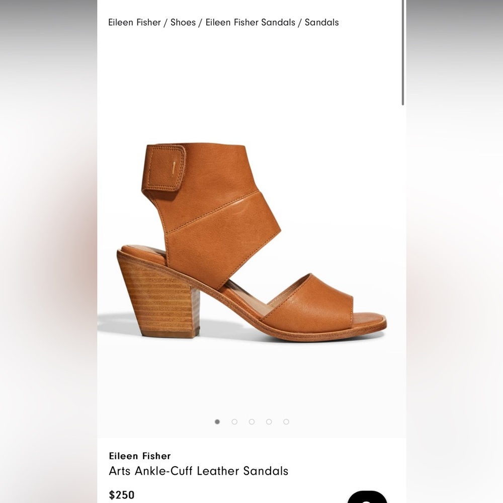 Eileen Fisher
Arts Ankle-Cuff Leather Sandals— Size 9